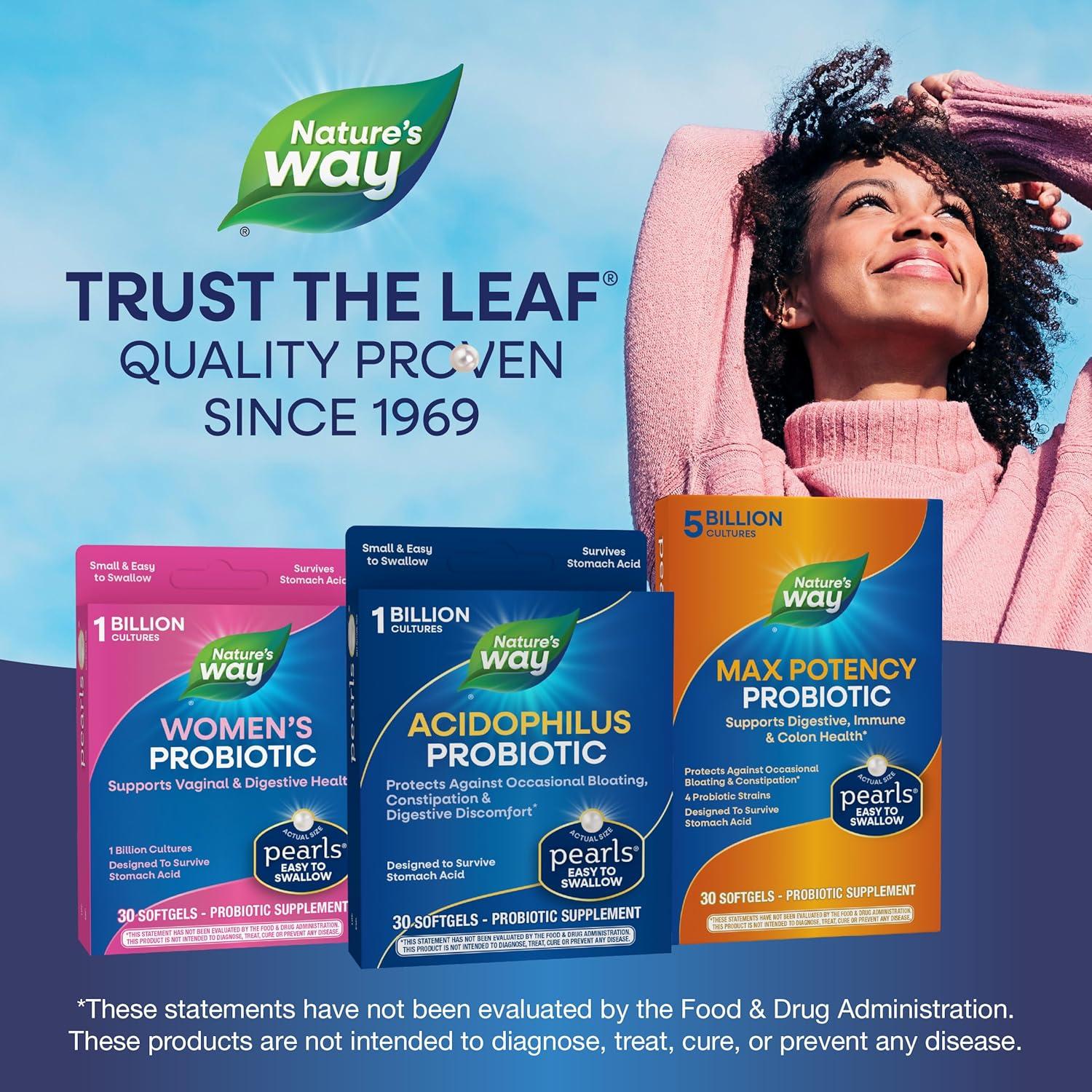image:imageNatures Way Acidophilus Probiotic Pearls Supports Digestive Balance amp Gut Health Reduce Occasional Constipation and Bloating 1 Billion Cultures 30 Softgels30 Count Pack of 2