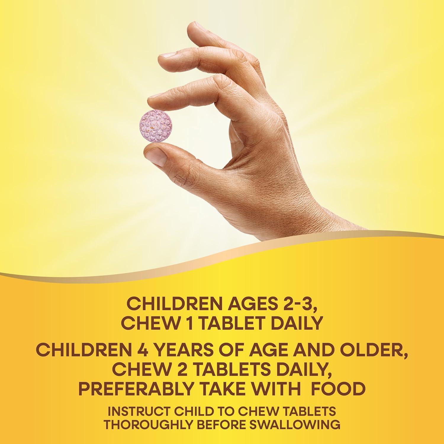 image:imageNatures Way Alive Childrens Daily Chewable Multivitamin Supports Bone Eye Immune Health Orange and Berry Fruit Flavored Gluten Free 120 Tablets120 Count Pack of 2
