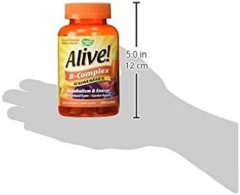 image:imageNatures Way Alive Vitamin B Complex Gummies Cellular Energy Support 8 BVitamins Vegetarian Mango Flavored 60 Count Packaging May Vary60 Count Pack of 2