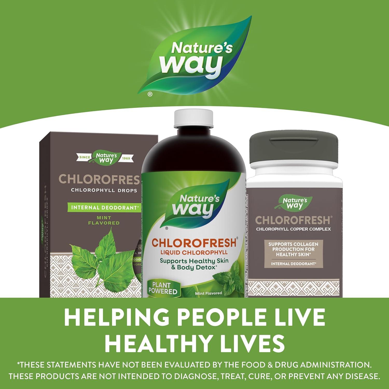 image:imageNatures Way Chlorofresh Liquid Chlorophyll Internal Deodorant 16 fl oz Mint Flavor Packaging May Vary