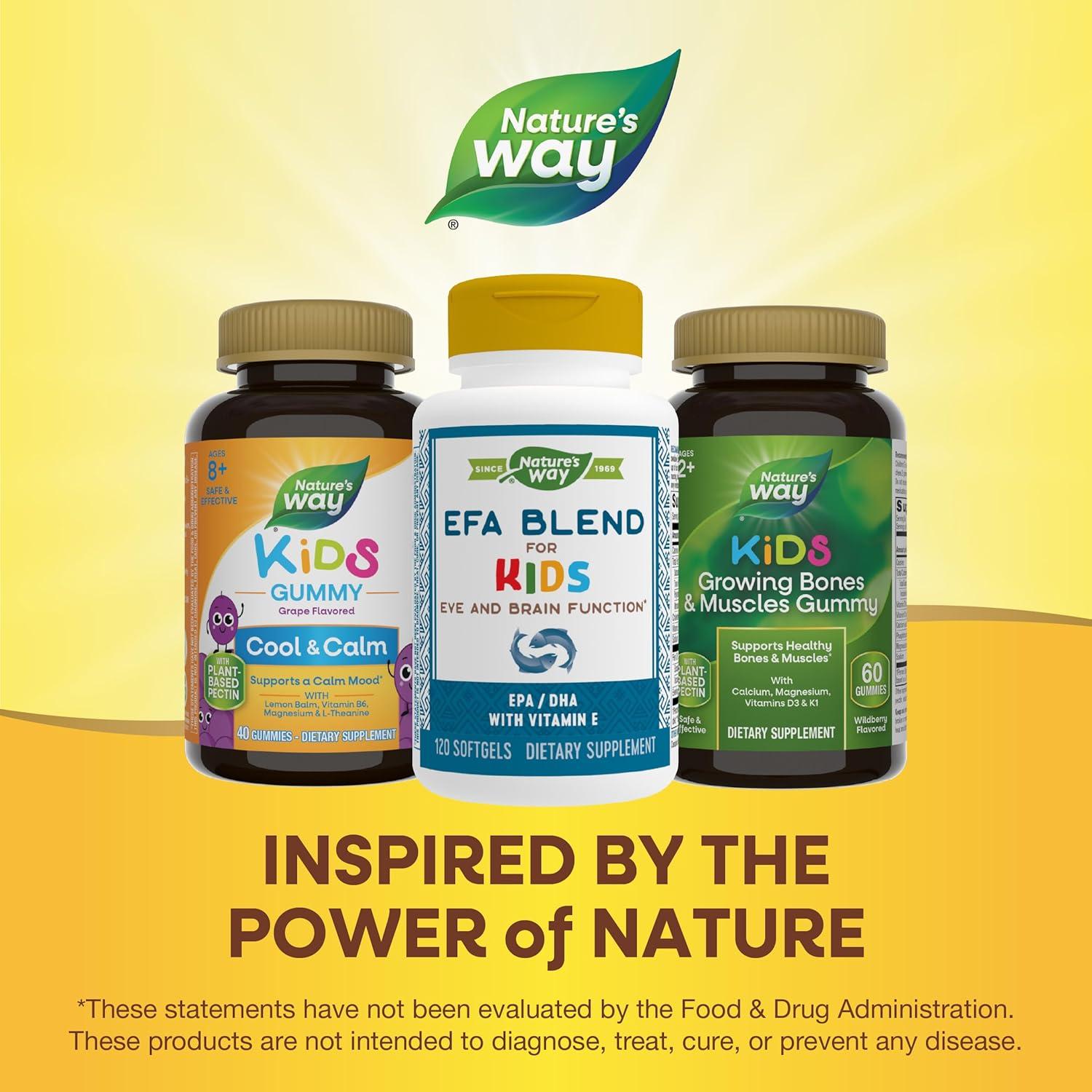 image:imageNatures Way EFA Blend for Kids with vitamin E Supports Eye and Brain Function 120 Softgels120 Count Pack of 1