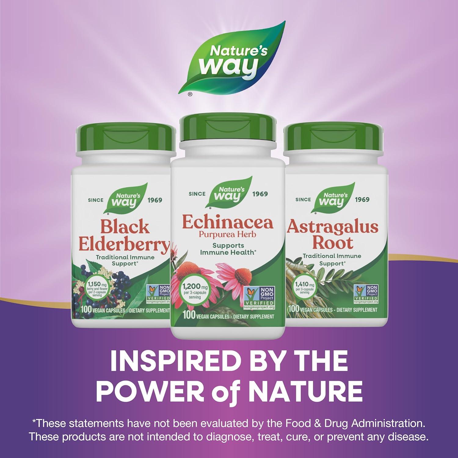 image:imageNatures Way Echinacea Purpurea Herb 1200 mg per serving 180 Capsules100 Count Pack of 1