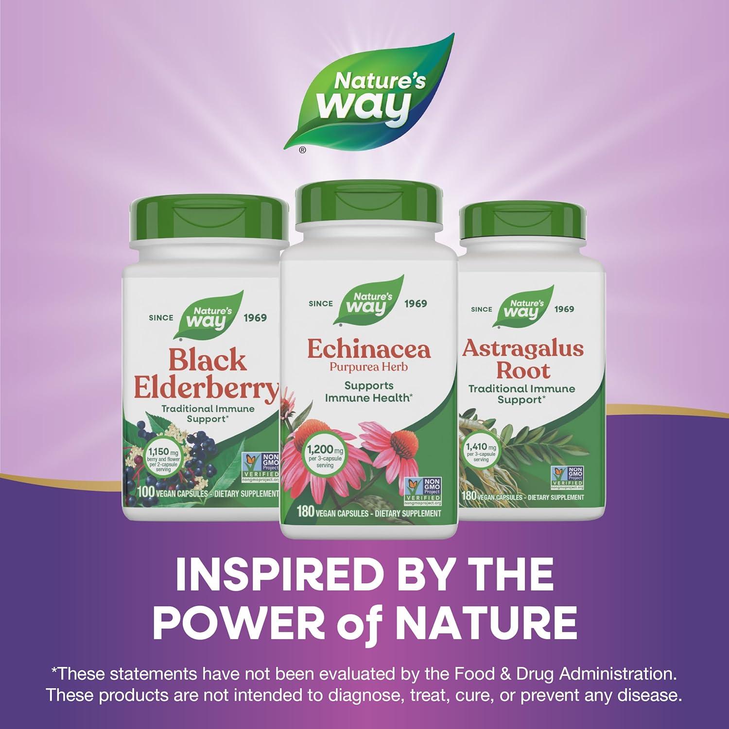 image:imageNatures Way Echinacea Purpurea Herb 1200 mg per serving 180 Capsules180 Count Pack of 1