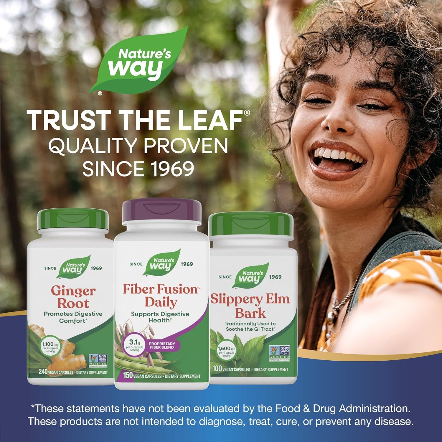 image:imageNatures Way Fiber Fusion Daily Psyllium Husk Capsules with Oat Bran Guar Gum Pectin Digestive Health Support Vegan 150 Capsules Packaging May Vary150 Count Pack of 1