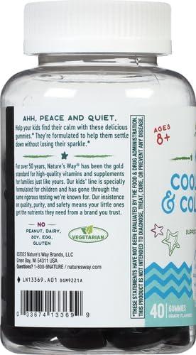 image:imageNatures Way Kids Cool amp Calm Gummies Supports a Calm Mood in Kids Ages 8 Lemon Balm Magnesium Vitamin B6 LTheanine Grape Flavored Vegetarian 40 Count Packaging May Vary40 Count Pack of 2