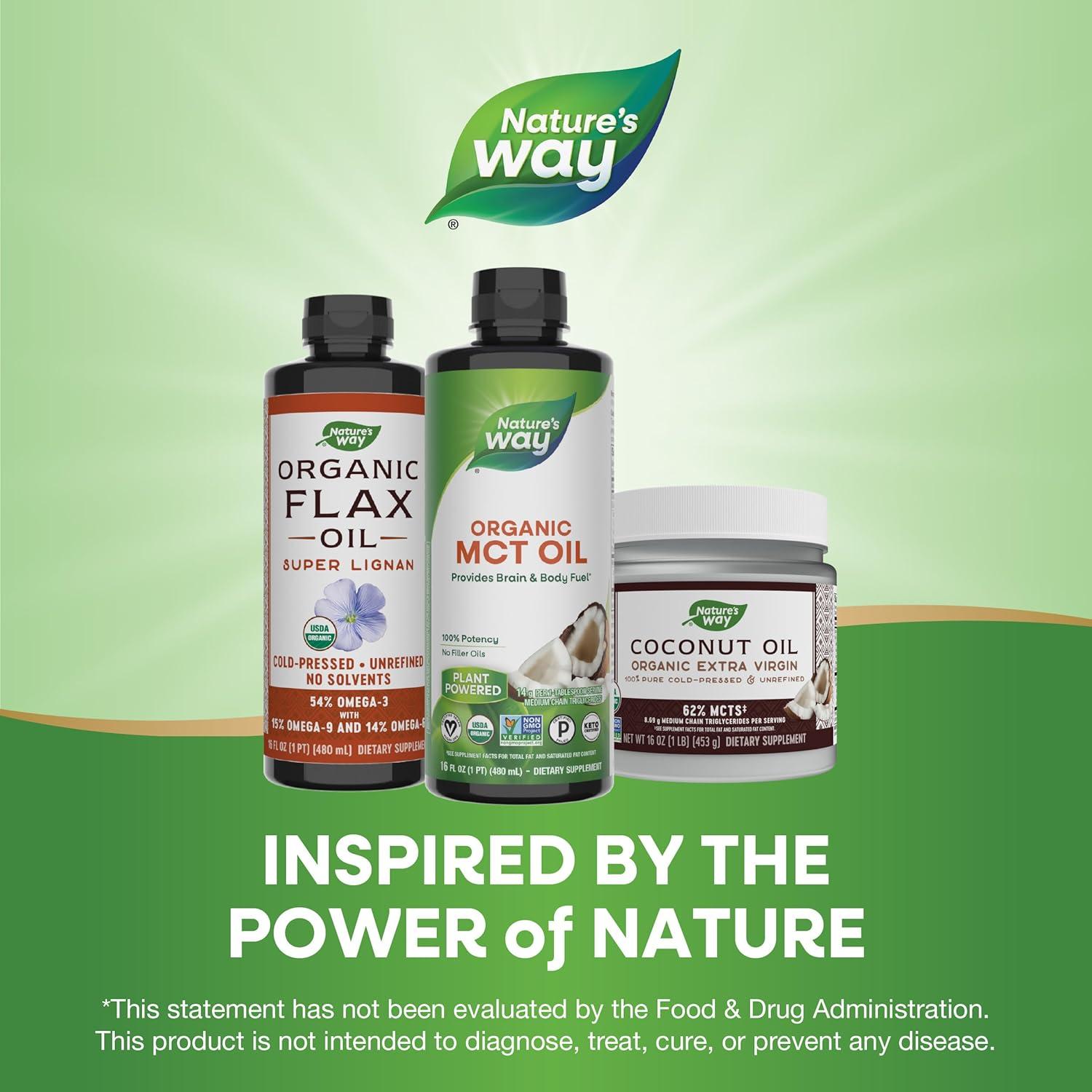 image:imageNatures Way Organic MCT Oil Brain and Body Fuel Liquid Coconut MCT Oil with C8 Caprylic amp C10 Capric Acids 14 g Medium Chain Triglycerides per Serving Keto amp Paleo Certified NonGMO 30 Fl OzCoconut