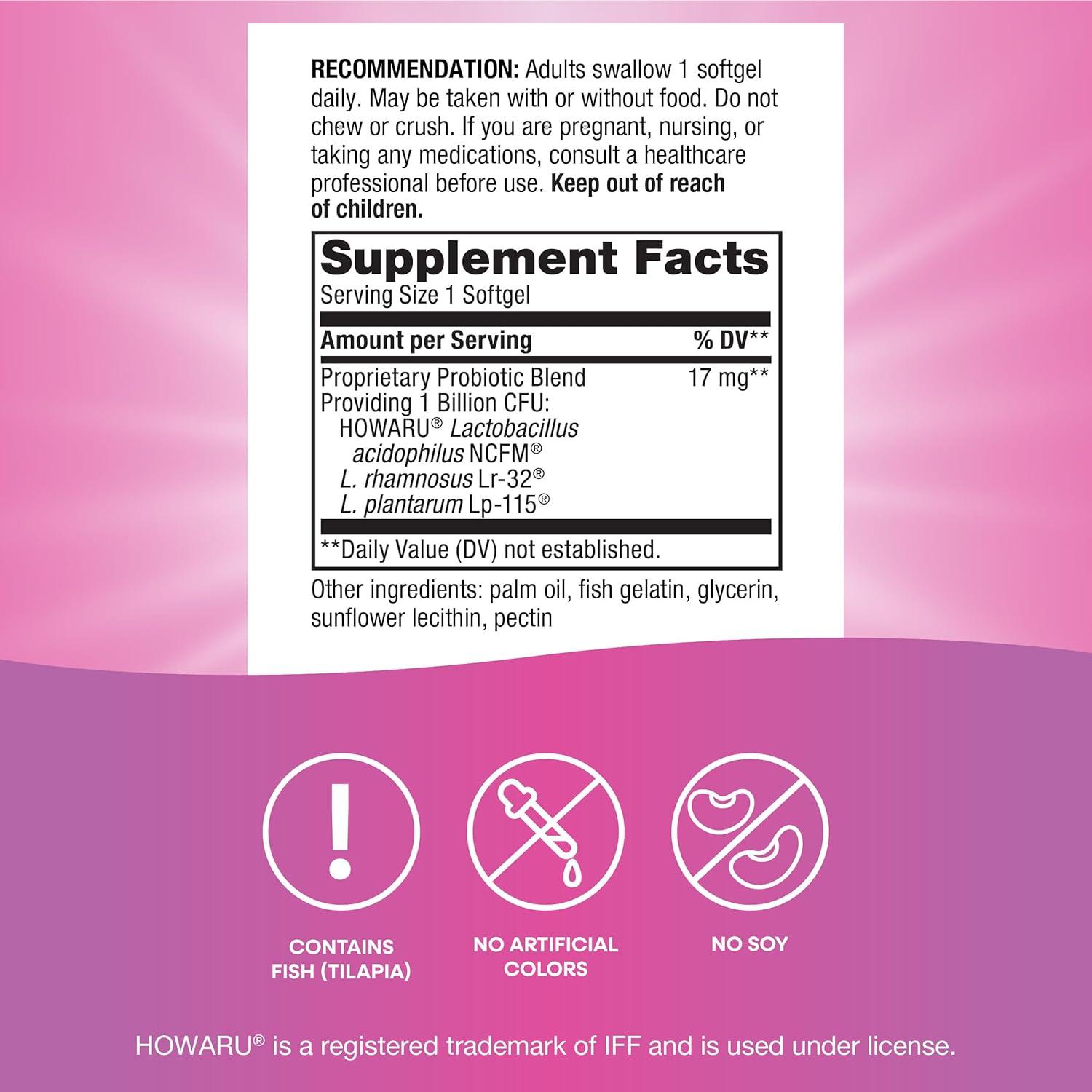 image:imageNatures Way Pearls Womens Probiotic Supports Womens and Digestive Health Protects Against Occasional Constipation amp Bloating 1 Billion Live Cultures 30 Softgels Packaging May Vary30 Count Pack of 1
