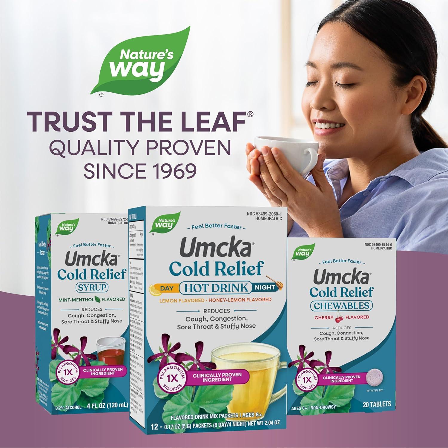 image:imageNatures Way Umcka ColdCare Day Night Soothing Hot Drink Mixes Lemon amp Honey Flavors 12 Packets
