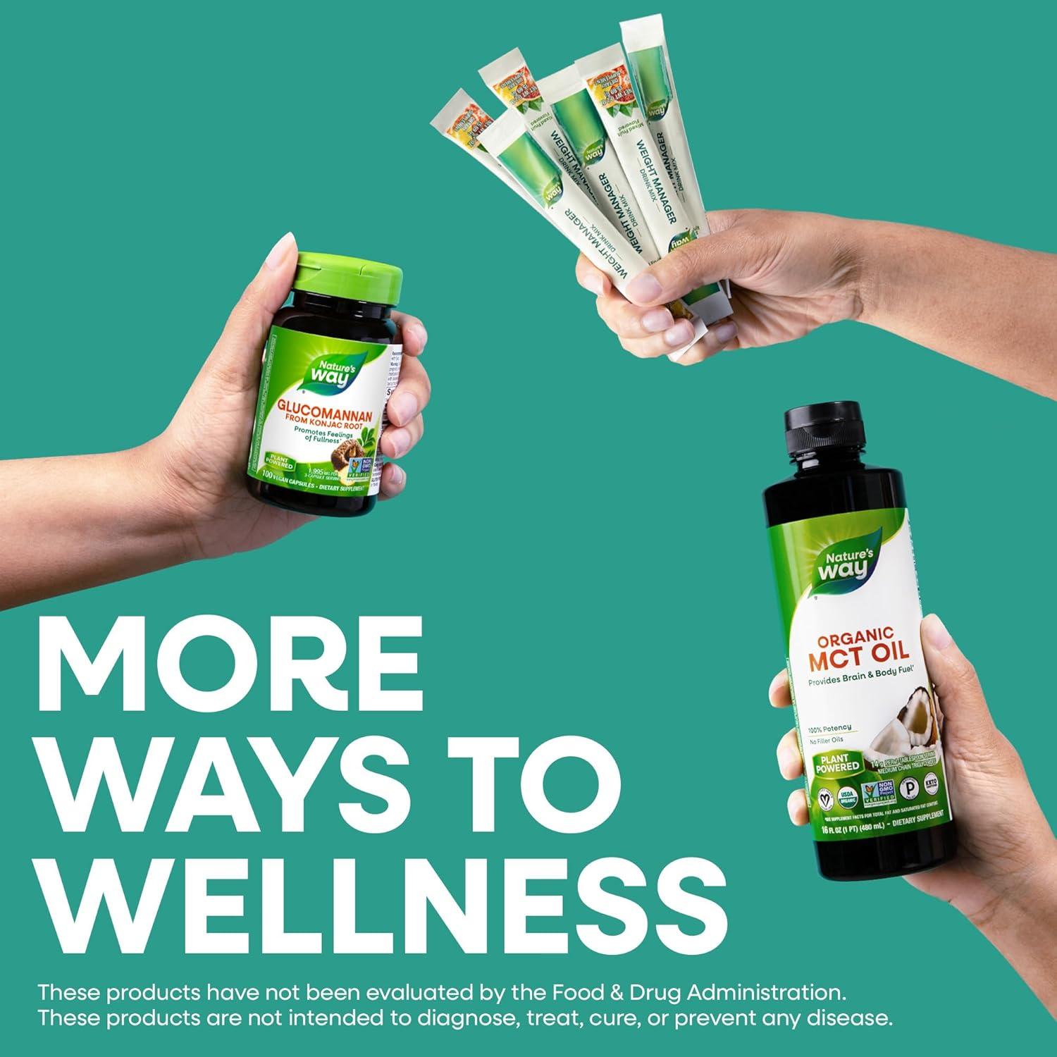 image:imageNatures Way Weight Manager Drink Mix Packets Supports Craving Management amp Abdominal Fat Loss1 with Clinically Studied Ingredients PlantBased Fiber No Sugar Mixed Fruit Flavored 30 Packets