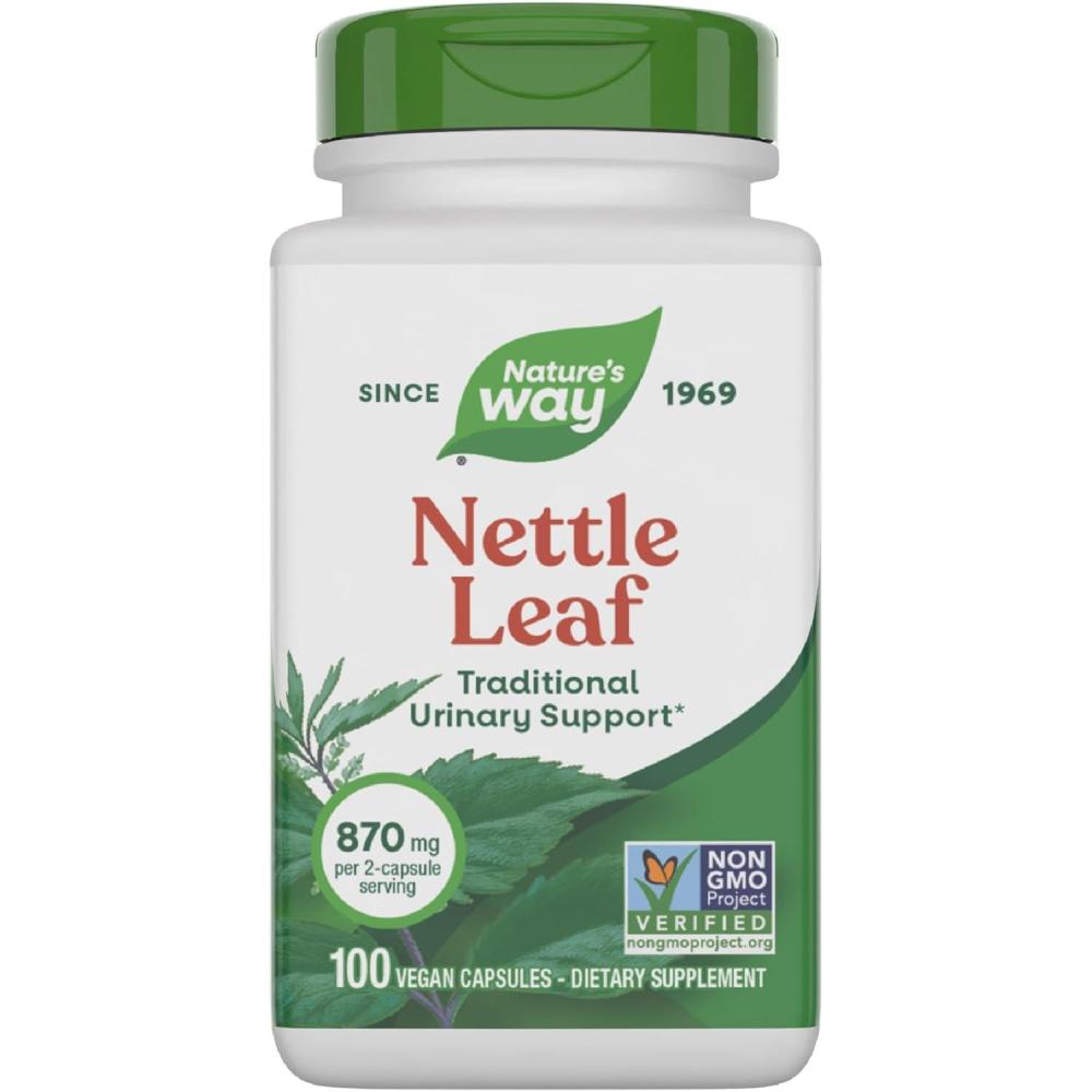 image:imageNatures Way Nettle Leaf Traditional Urinary Support 870 mg per 2Capsule Serving NonGMO Project Verified Vegan 100 Capsules100 Count Pack of 1