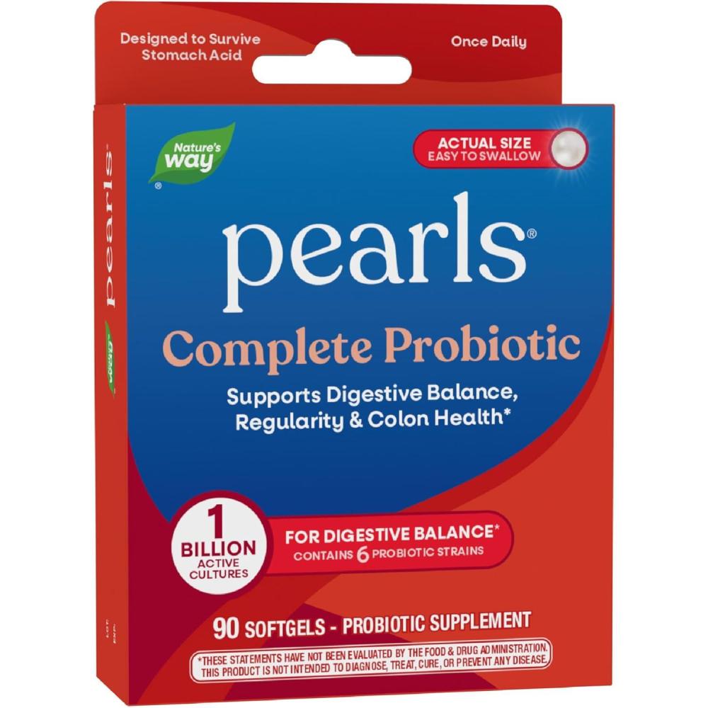 image:imageNatures Way Probiotic Pearls Complete 1 Billion Live Cultures 90 Softgels Packaging May Vary90 Count Pack of 1