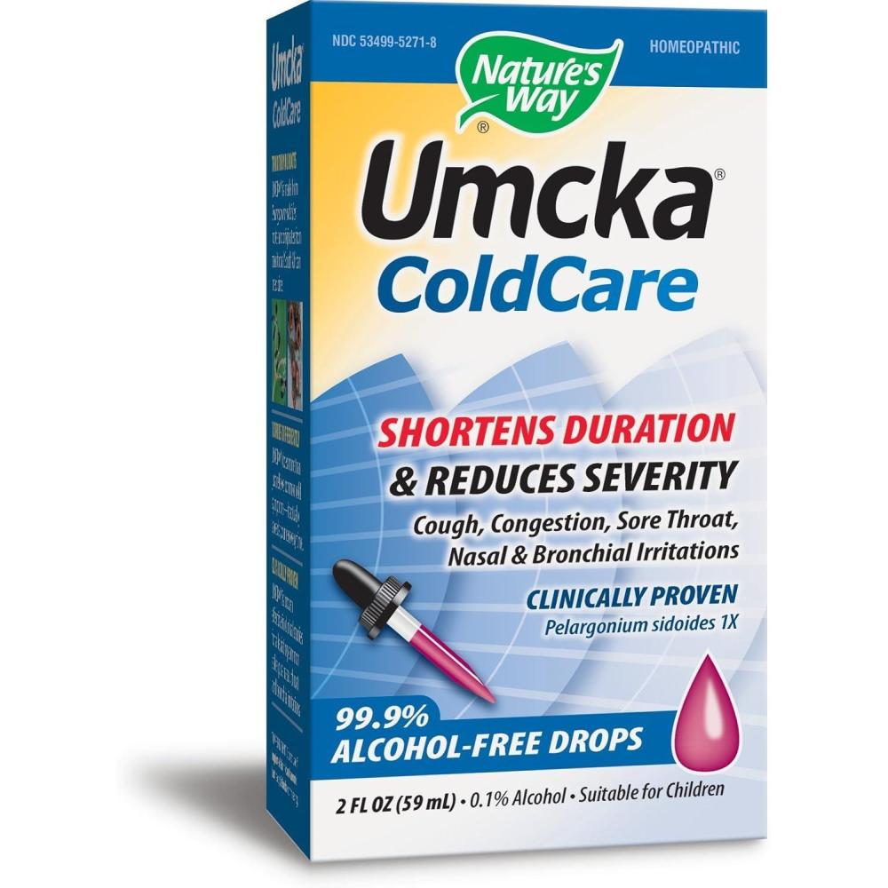 image:imageNatures Way Umcka Cold Relief Drops Feel Better Faster MultiSymptom Cold Relief Homeopathic Shortens Sore Throat Cough and Congestion NonDrowsy 1 Fl Oz Packaging May Vary2 Ounce