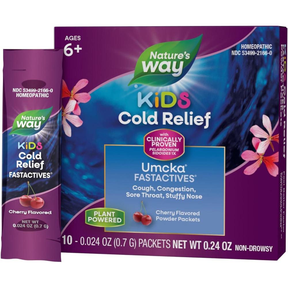 image:imageNatures Way Umcka ColdCare Childrens Cherry FastActives 10 Count Packaging May Vary