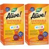 Nature’s Way Alive! Children’s Daily Chewable Multivitamin Supports Bone, Eye, Immune Health*, Orange and Berry Fruit Flavored, Gluten Free, 120 Tablets(120 Count (Pack of 2))