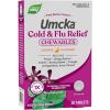 Nature’s Way Umcka Cold and Flu Relief Chewables, Non-Drowsy Multi-Symptom Relief, Homeopathic Cold Medicine and Remedy, Shortens & Reduces Severity of Colds, Orange-Flavored Tablets, 20 Count