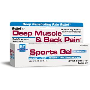 Nature’s Way Boericke & Tafel Sports Gel, Relief for Deep Muscle, Joint, Tendon, & Back Pain and Inflammation, Homeopathic, 2.5 oz