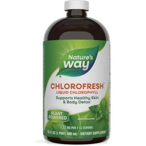 Nature’s Way Chlorofresh Liquid Chlorophyll Internal Deodorant 16 fl oz, Mint Flavor (Packaging May Vary)