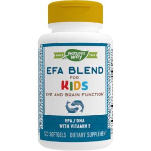 Nature’s Way EFA Blend for Kids with vitamin E, Supports Eye and Brain Function*, 120 Softgels(120 Count (Pack of 1))