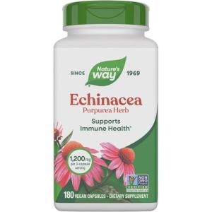 Nature’s Way Echinacea Purpurea Herb, 1,200 mg per serving, 180 Capsules(180 Count (Pack of 1))
