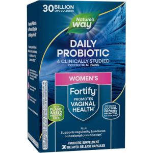 Nature’s Way Fortify Women’s Probiotic, 30 Billion Live Cultures, 11 Strains, Prebiotic, 30 Capsules