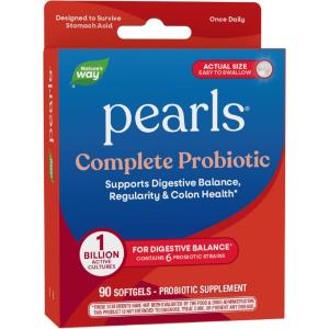 Nature’s Way Probiotic Pearls Complete, 1 Billion Live Cultures, 90 Softgels (Packaging May Vary)(90 Count (Pack of 1))
