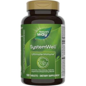 Nature’s Way Systemwell Ultimate Immune* with Vitamins C, A, D, Zinc, & Selenium, Multi-System Botanical Blends Including Immune, Respiratory, Digestive & Circulatory, 180 Tablets (Packaging May Vary)(180 Count (Pack of 1))