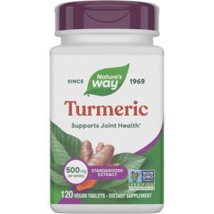 Nature’s Way Turmeric Premium Extract – Supports Joint Health* – Non-GMO Project Verified – 500 mg per Serving – Joint Supplement Turmeric Tablets* – Gluten Free – 120 Tablets(120 Count (Pack of 1))
