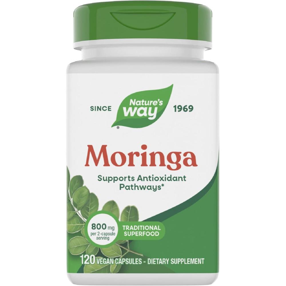 image:imageNatures Way Moringa Traditional Superfood Supports Antioxidant Pathways 800 mg per 2Capsule Serving 120 Vegan Capsules