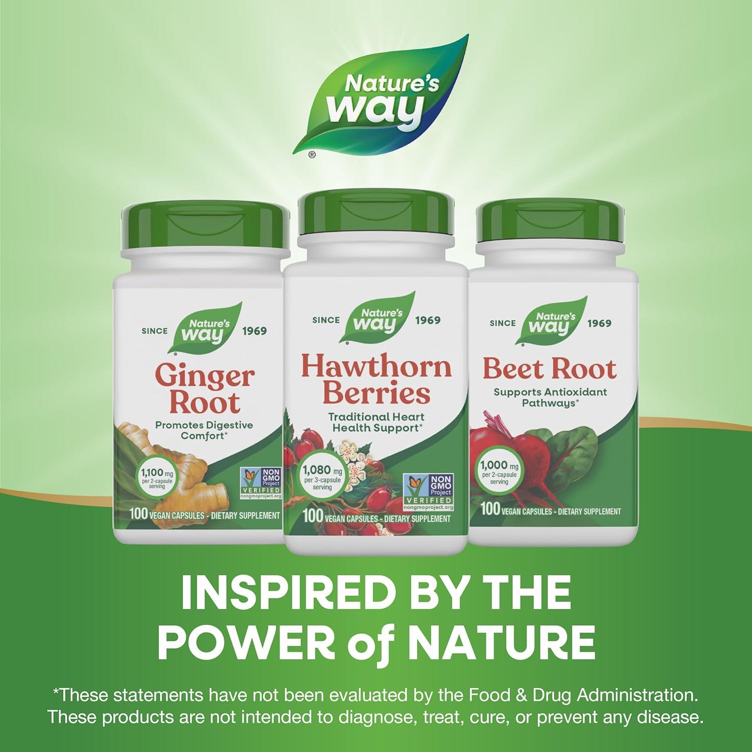 image:imageNatures Way Herbal Hawthorn Berries Traditional Heart Health Support 100 Vegan Capsules Packaging May Vary100 Count Pack of 1
