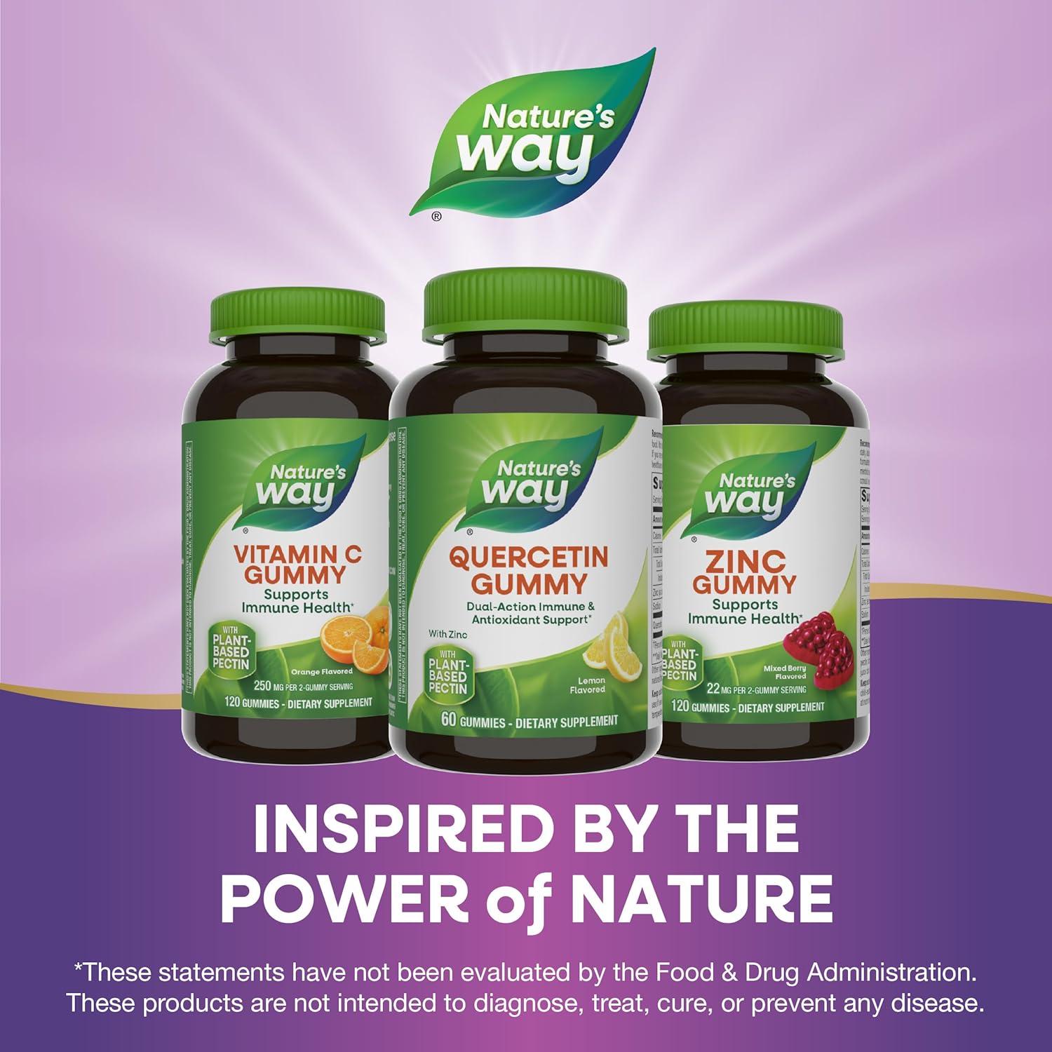 image:imageNatures Way Quercetin Gummies with Zinc Immune Defense Support Antioxidant Support Lemon Flavored 60 Gummies Packaging May Vary