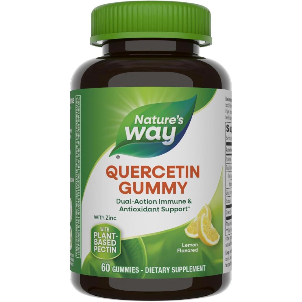 image:imageNatures Way Quercetin Gummies with Zinc Immune Defense Support Antioxidant Support Lemon Flavored 60 Gummies Packaging May Vary