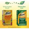 Nature’s Way Alive! Max6 Potency Adult Complete Multivitamin, Vitamins A,C, E & B-Vitamins, Methyl B12 & Folate, Supports Heart & Muscle Function and Energy Metabolism*, No Added Iron, 90 Capsules