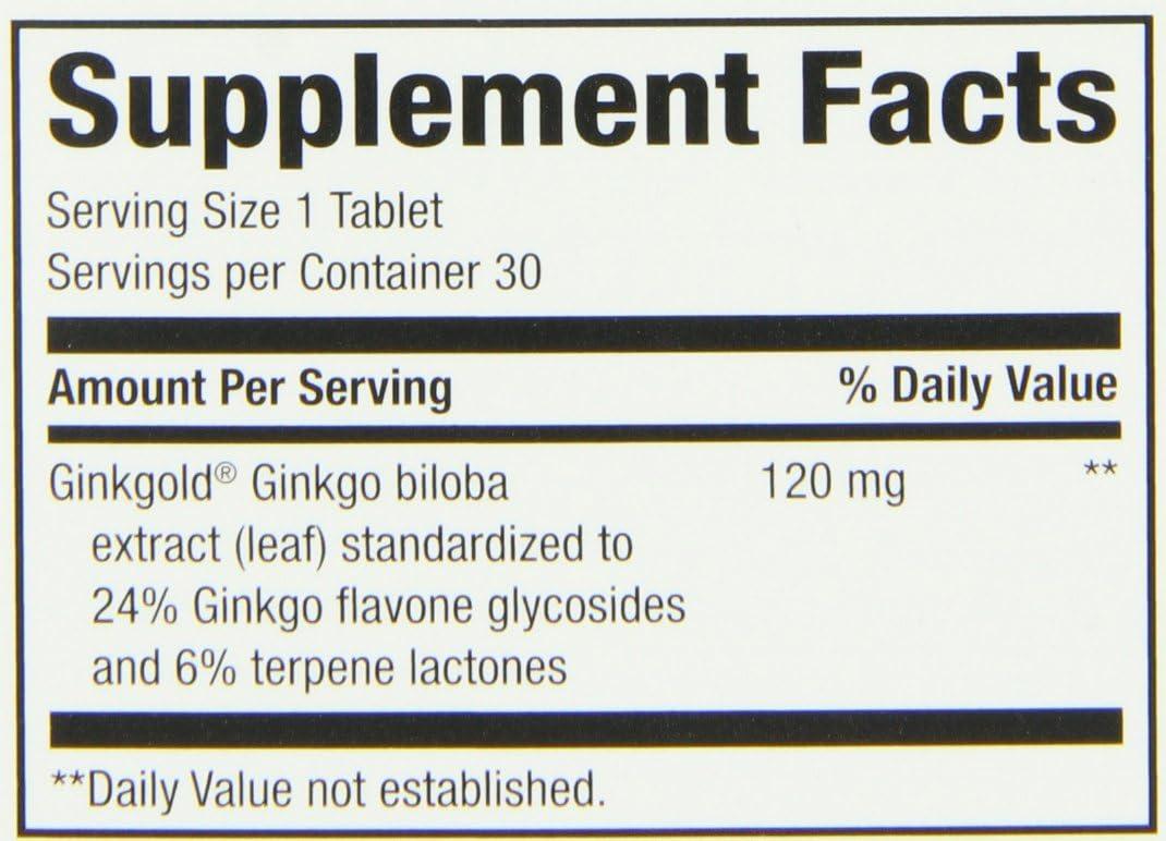 image:imageNatures Way Ginkgold Max Advanced Ginkgo Extract Supports Concentration Cognitive Function Memory and Focus GlutenFree Vegan 60 Vegan Tablets Packaging May Vary30 Count Pack of 1