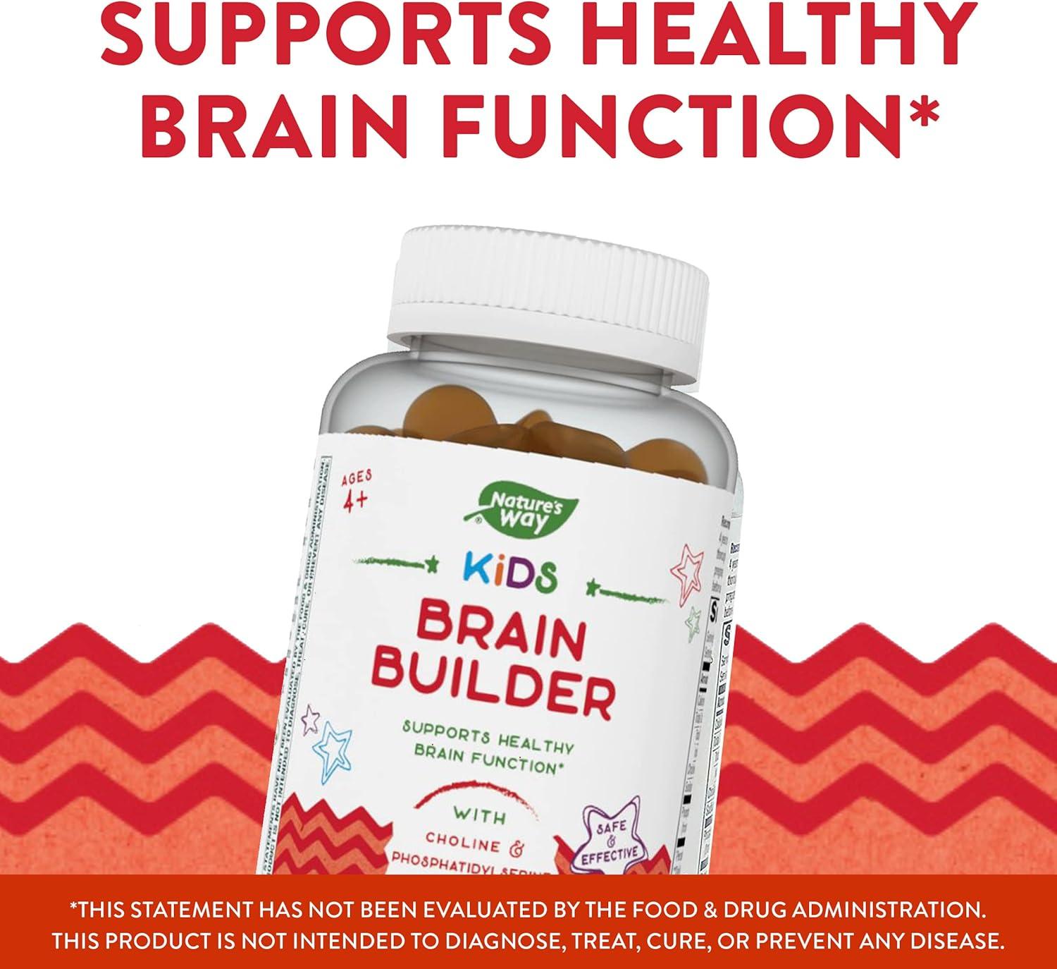 image:imageNatures Way Kids Brain Supplement Gummies Supports Healthy Brain Function Lemonade Flavored 60 Gummies