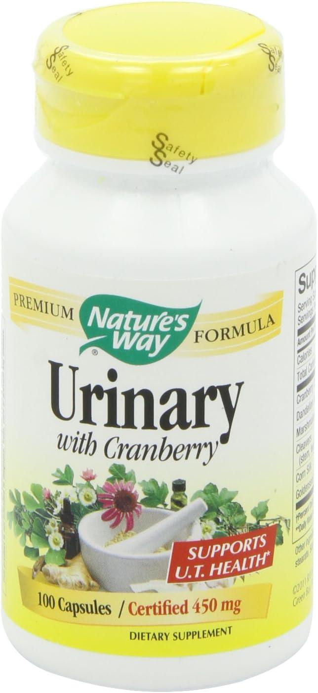 image:imageNatures Way Urinary with Cranberry Premium Blend Promotes Urinary Tract Health with Cranberry Dandelion Vegan NonGMO Project Verified 100 Capsules Packaging May Vary100 Count Pack of 2