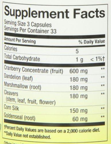 image:imageNatures Way Urinary with Cranberry Premium Blend Promotes Urinary Tract Health with Cranberry Dandelion Vegan NonGMO Project Verified 100 Capsules Packaging May Vary100 Count Pack of 2