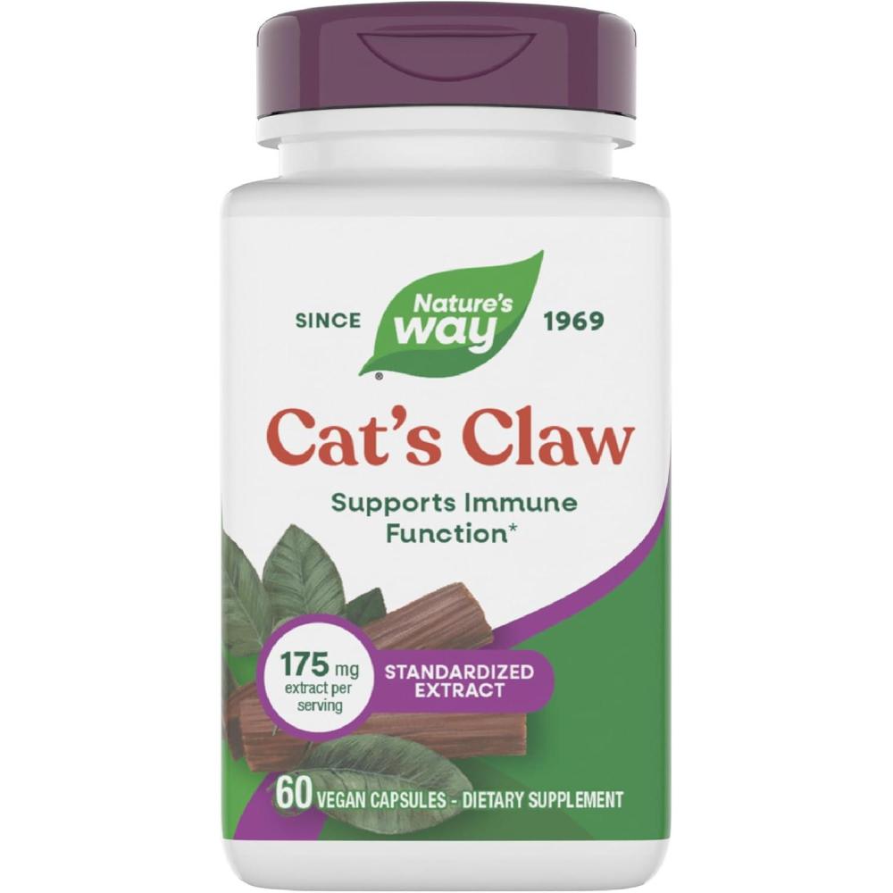 image:imageNatures Way Standardized Cats Claw Extract 175 mg per serving 60 Capsules
