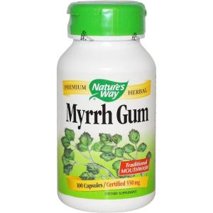 Nature’s Way Myrrh Gum Tree Resin, 1,100 mg per serving, 100 Capsules (Packaging May Vary)(100 Count (Pack of 2))