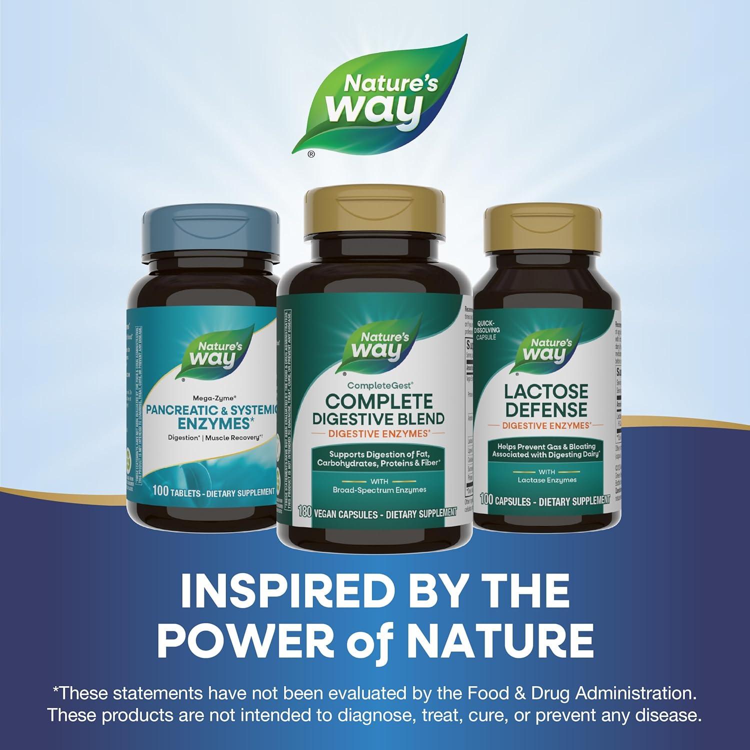 image:imageNatures Way CompleteGest Complete Digestive Blend Vegan Enzymes Supports Digestion of Fat Carbohydrates Proteins amp Fiber 180 Capsules Packaging May Vary180 Count Pack of 1