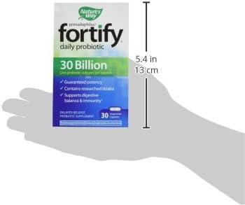 image:imageNatures Way Fortify Daily Probiotic 30 Billion Live Cultures 11 Strains Prebiotics 30 Capsules30 Count Pack of 2