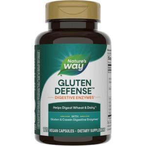 Enzymatic Therapy Gluten Defense, Gluten & Casein Targeted Digestive Enyzmes, 120 VCaps (Packaging May Vary)(120 Count (Pack of 1))