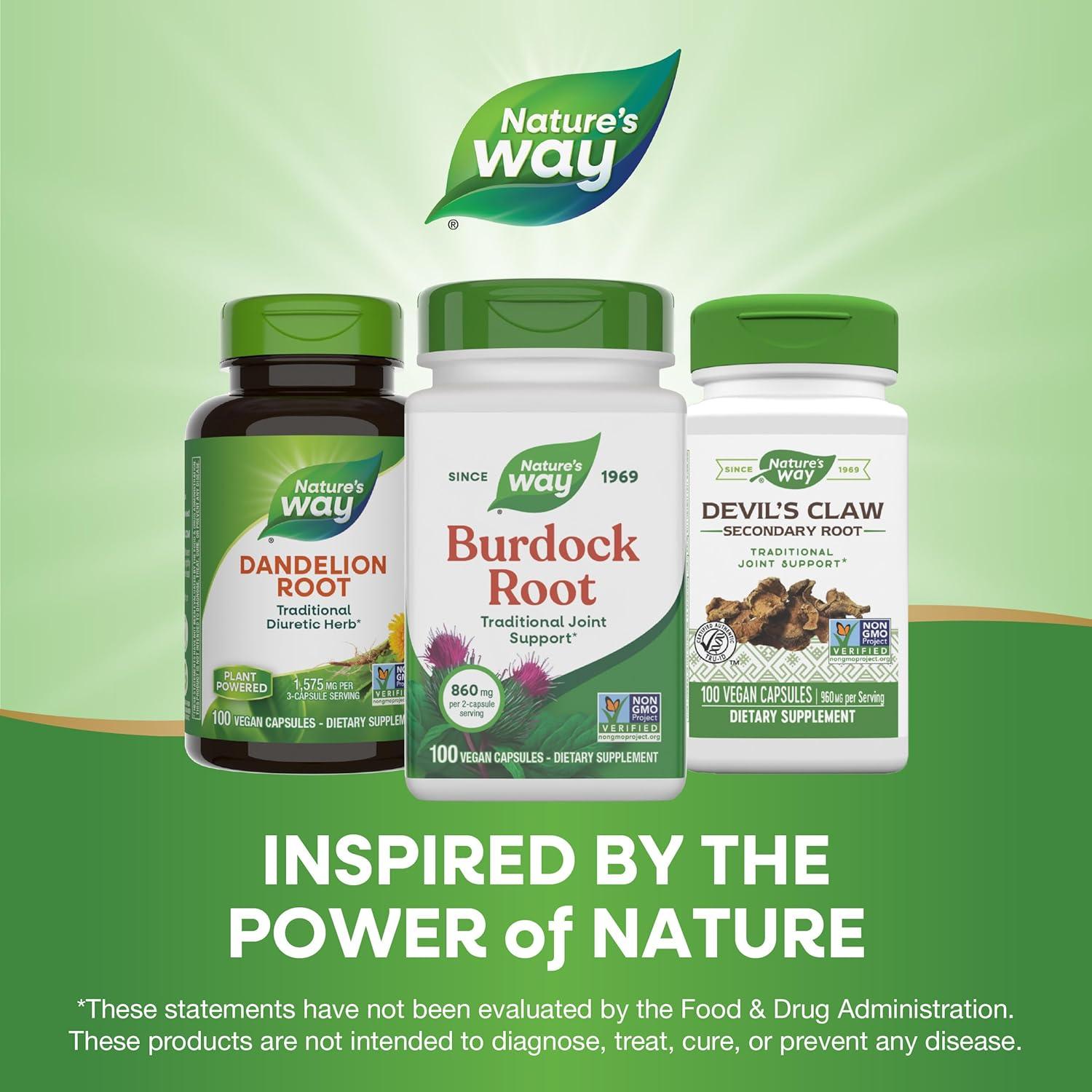 image:imageNatures Way Burdock Root Traditional Joint Support 100 Vegan Capsules Packaging May Vary