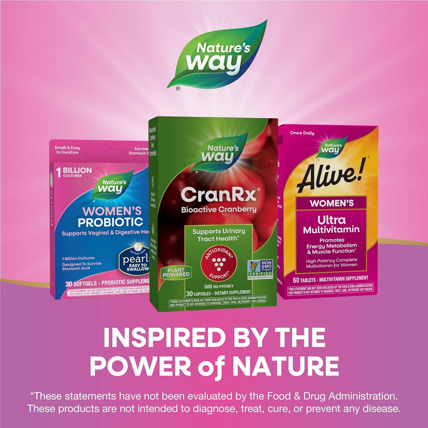 image:imageNatures Way CranRx BioActive Cranberry Supports Urinary Tract Health Antioxidant Support 500 mg potency Vegan NonGMO Project Verified 30 Capsules