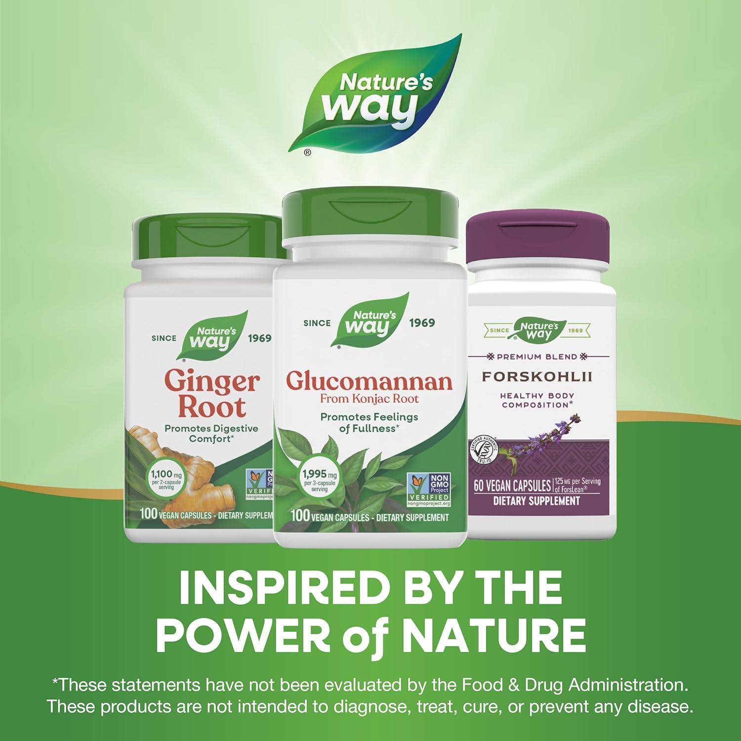 image:imageNatures Way Herbal Glucomannan from Konjac Root Capsules Promotes Feelings of Fullness 1995 mg per 3Capsule Serving NonGMO Project Verified Vegan 100 Capsules Packaging May Vary