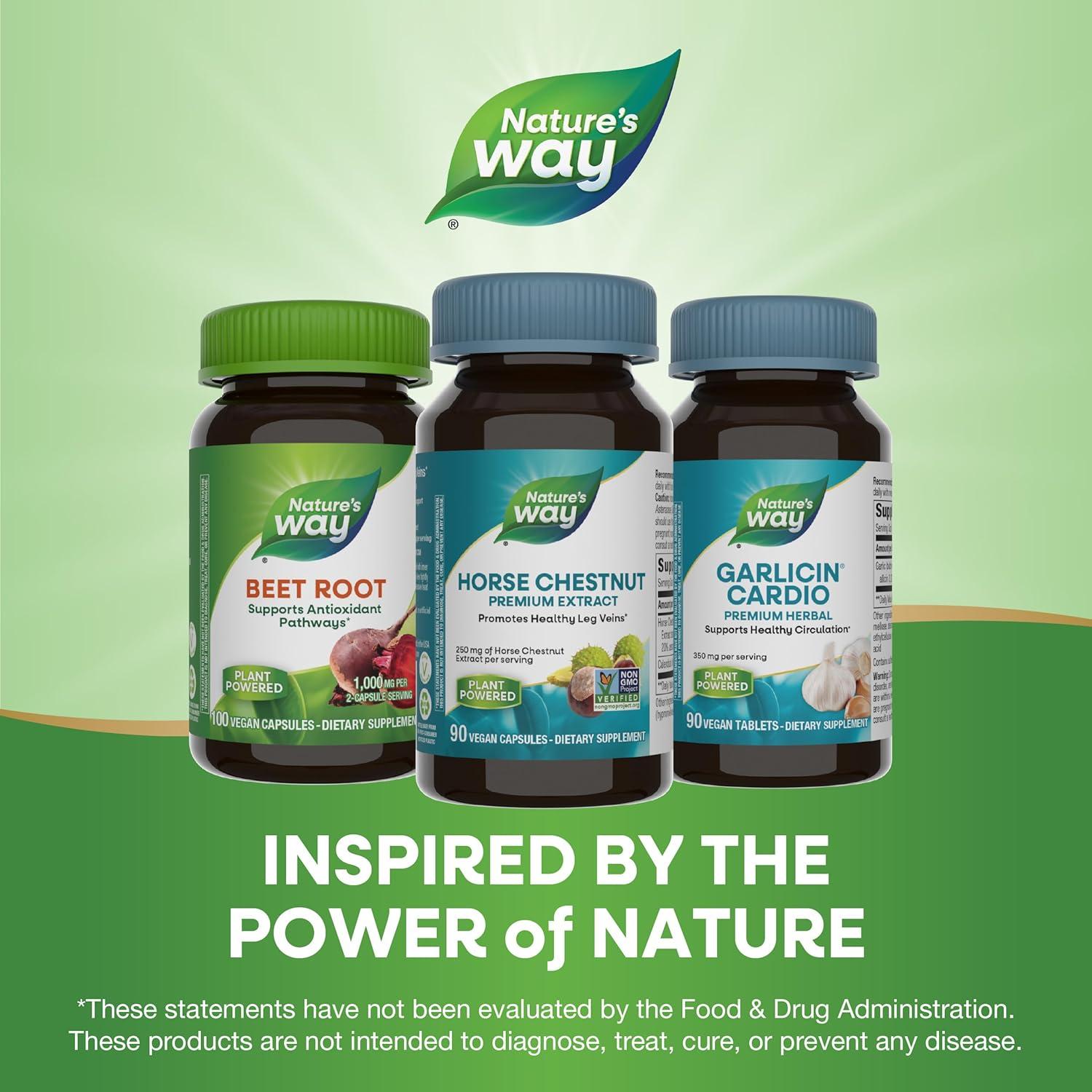 image:imageNatures Way Horse Chestnut Extract Premium Extract Promotes Healthy Leg Veins 250 mg per Serving Vegan 90 Capsules Packaging May Vary90 Count Pack of 2