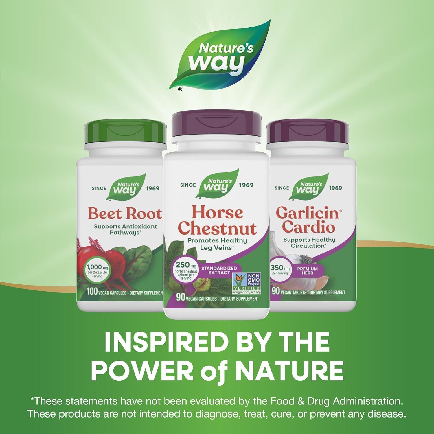 image:imageNatures Way Horse Chestnut Extract Premium Extract Promotes Healthy Leg Veins 250 mg per Serving Vegan 90 Capsules Packaging May Vary90 Count Pack of 1