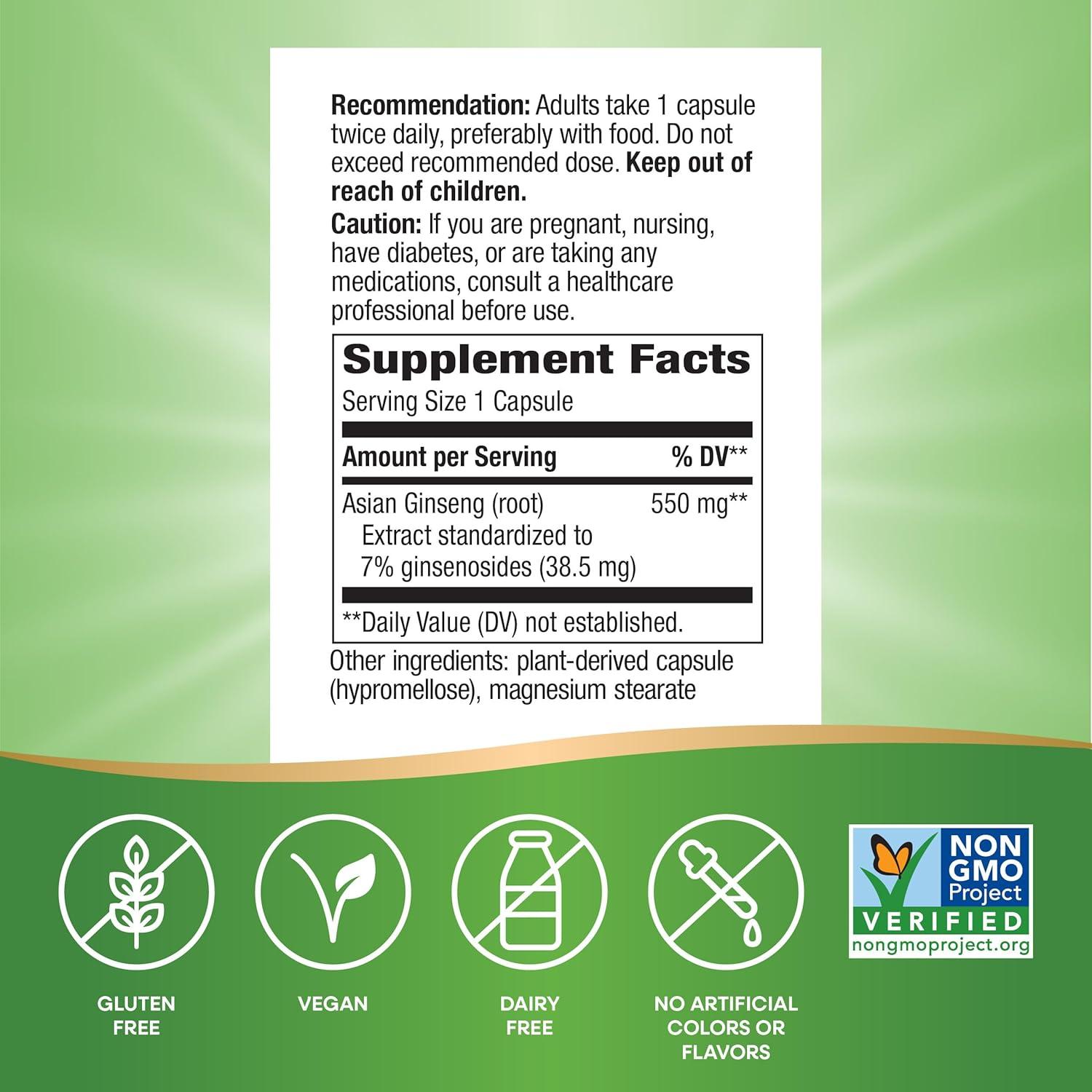 image:imageNatures Way Premium Herbal Asian Ginseng Fights Fatigue 60 Capsules