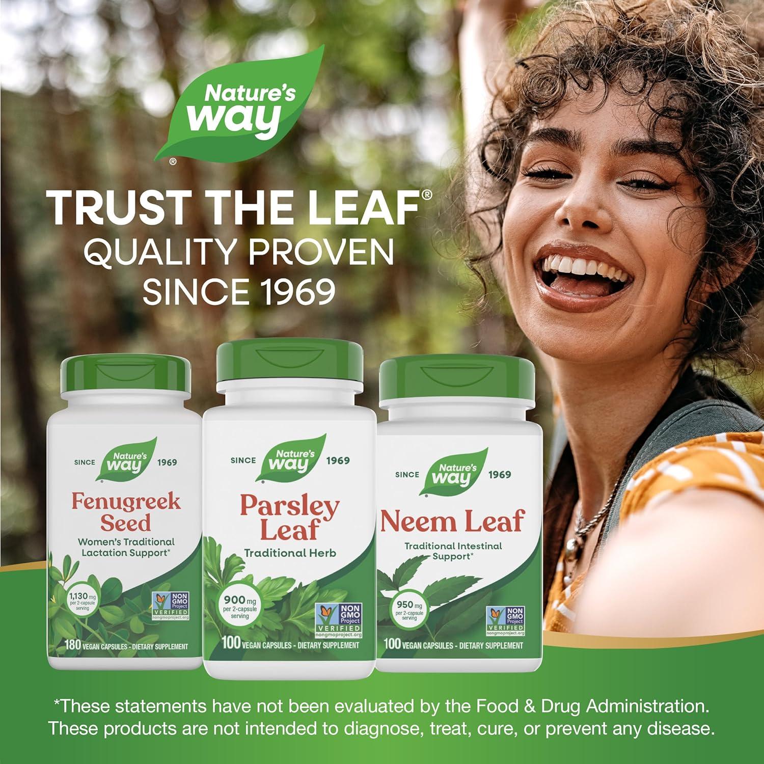 image:imageNatures Way Premium Herbal Parsley Leaf Provides Chlorophyll 100 Vegan Capsules100 Count Pack of 1