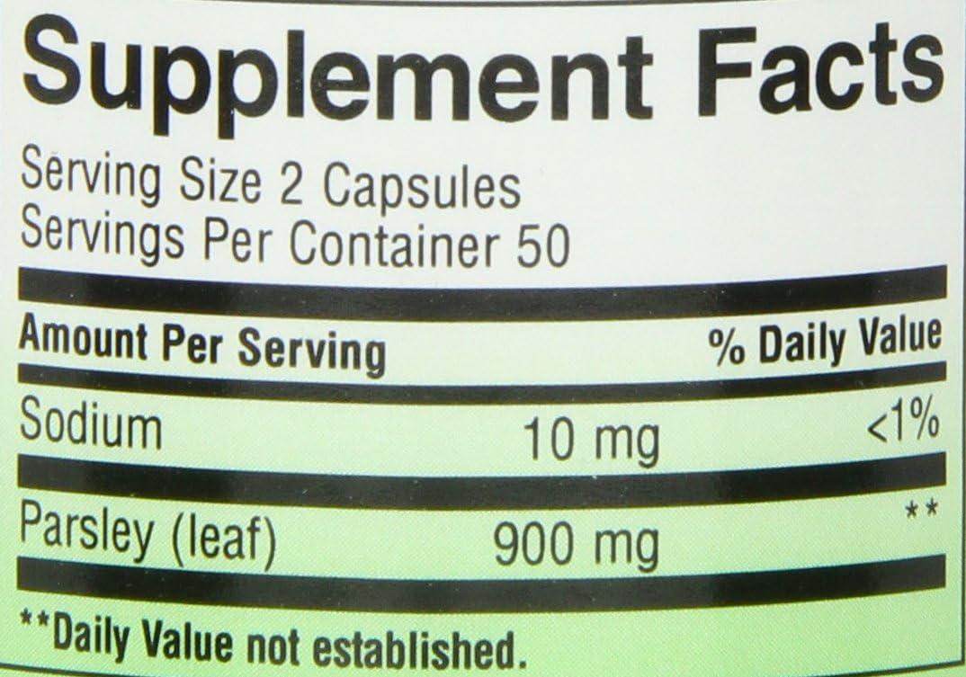 image:imageNatures Way Premium Herbal Parsley Leaf Provides Chlorophyll 100 Vegan Capsules100 Count Pack of 2