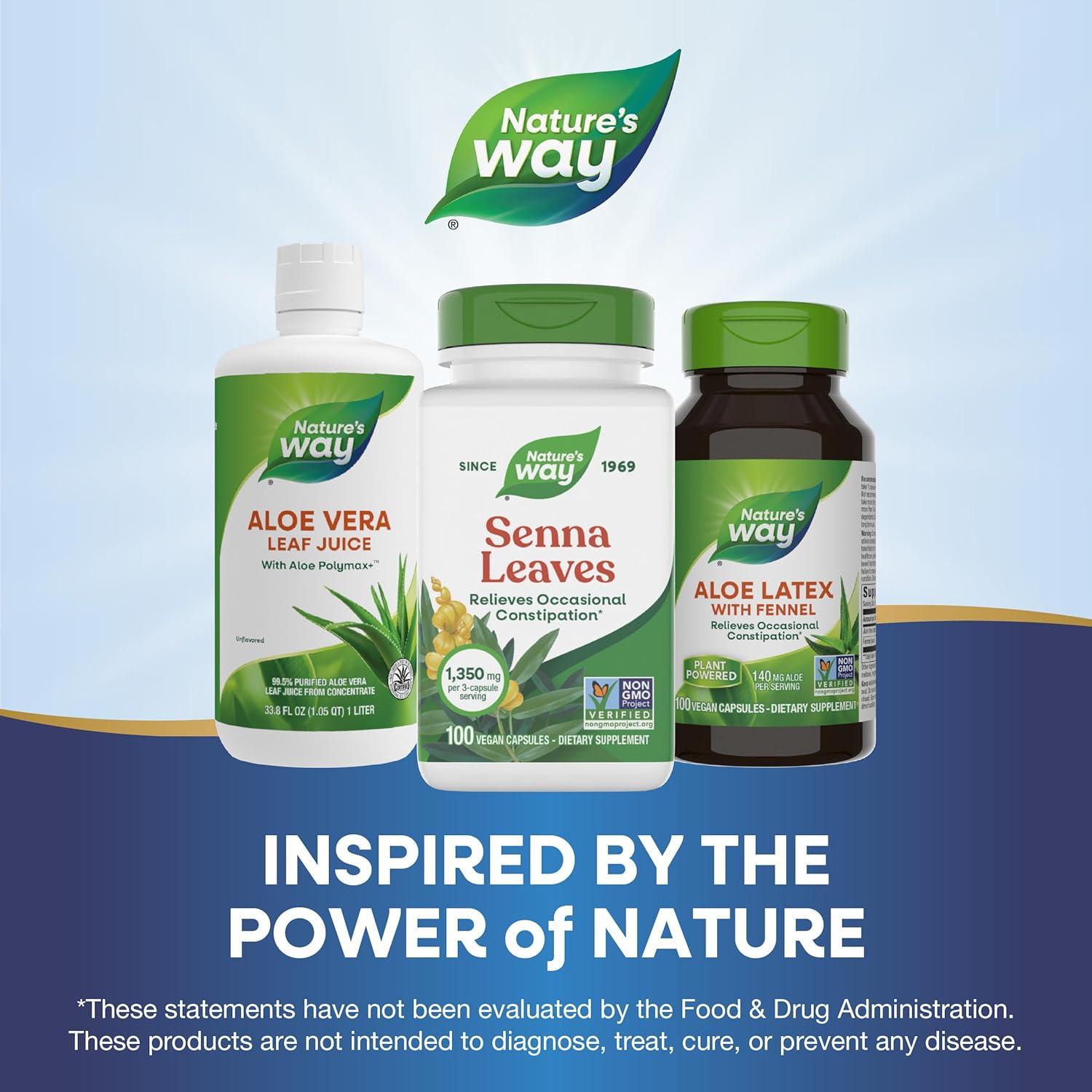 image:imageNatures Way Senna Leaves Relieves Occasional Constipation 1350 mg per 3Capsule Serving NonGMO Project Verified 100 Capsules Packaging May Vary100 Count Pack of 1